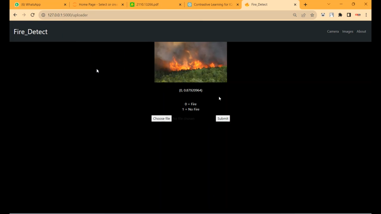 Fire Detection And Notification in Django Python