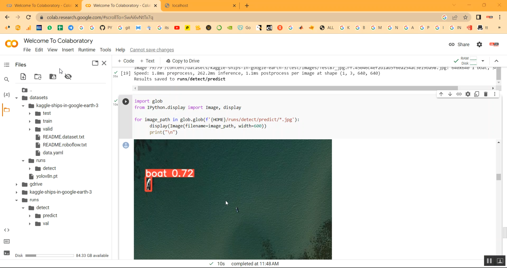 Ship Detection CNN Yolo Google Colab in Python Projects
