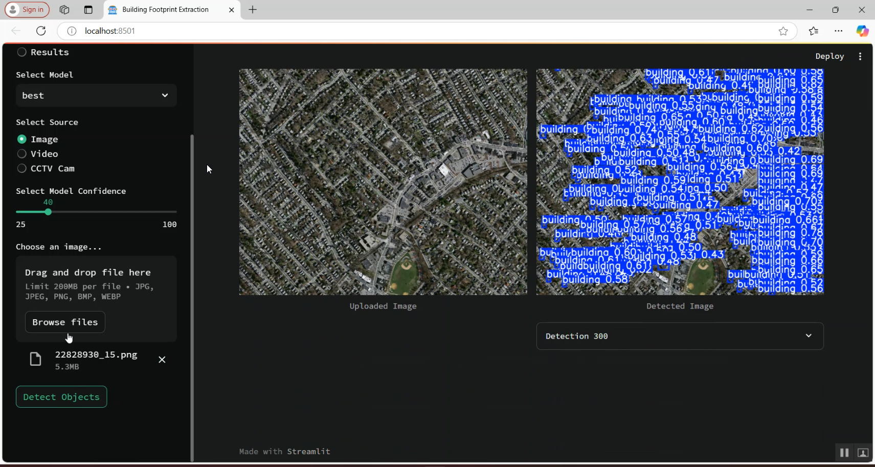 Building Footprint Extraction using Flash in Python Projects