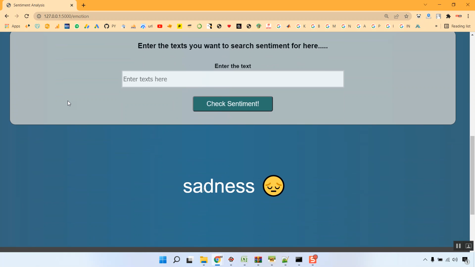 Twitter Emotion Detection Flask in Python Projects