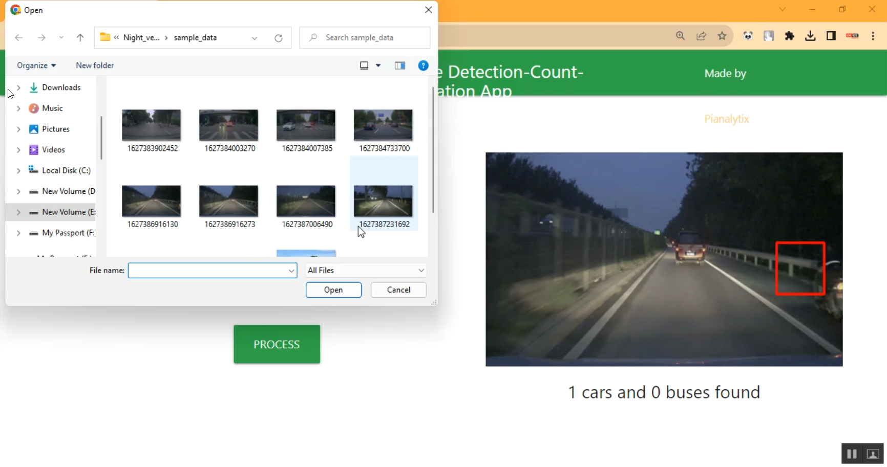 Night Vehicle Detection Flask App in Python Projects