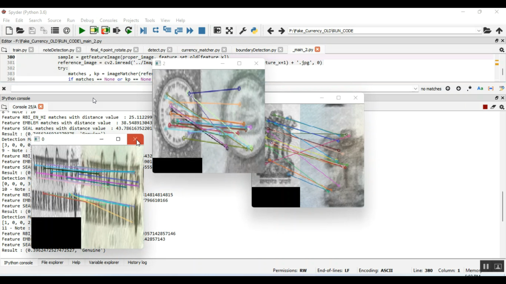 Fake Currency Detection using Image Processing in Python Projects