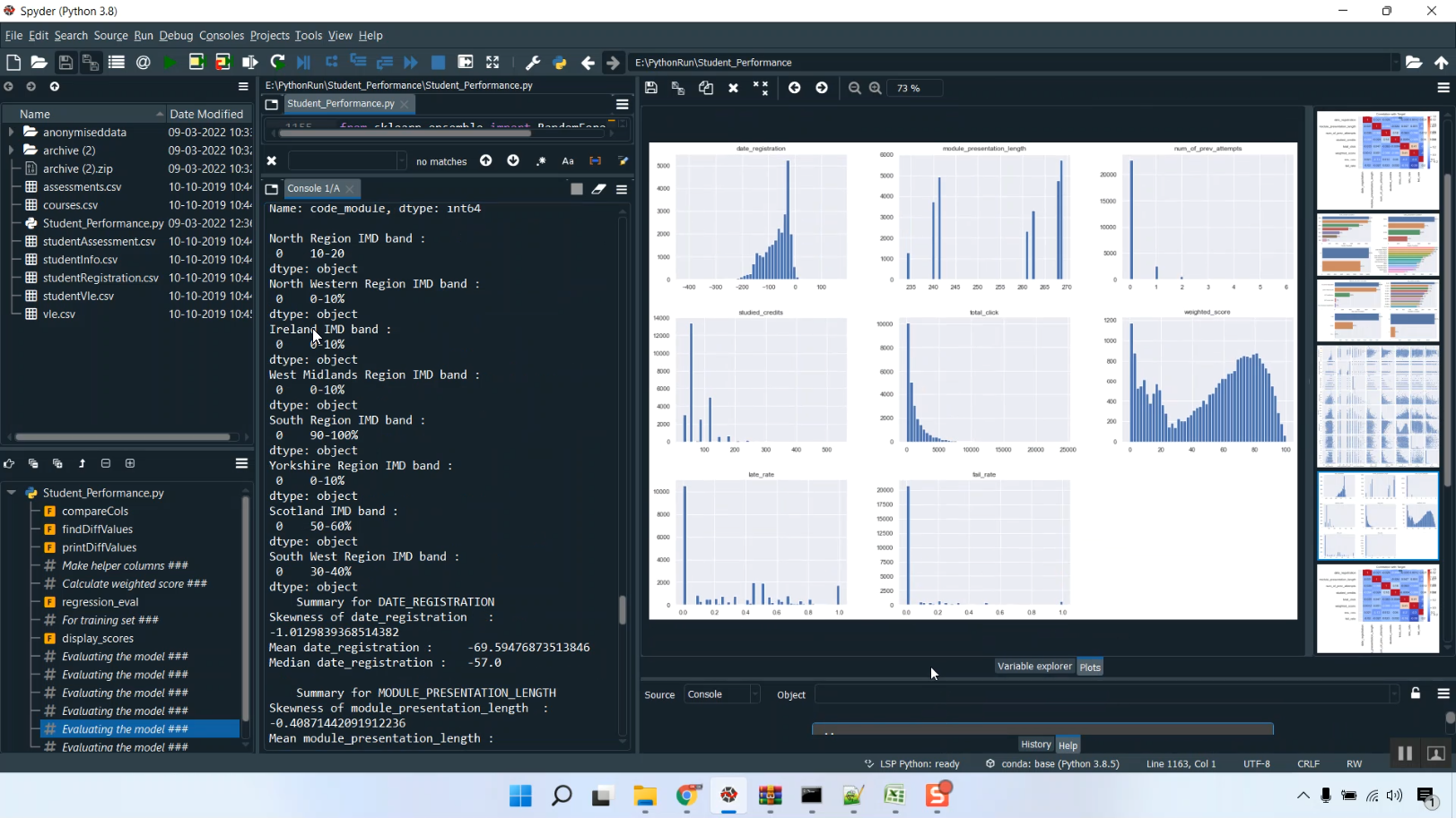 Student Performance in Python Projects