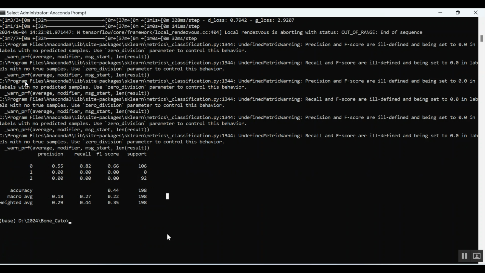Bone Catolico Classification in Python Projects