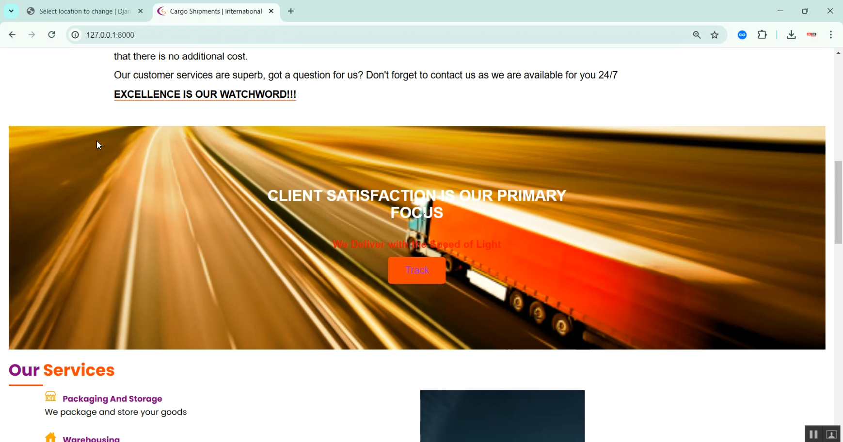 Python Cargos Cargo Shipments in Django in Python Projects