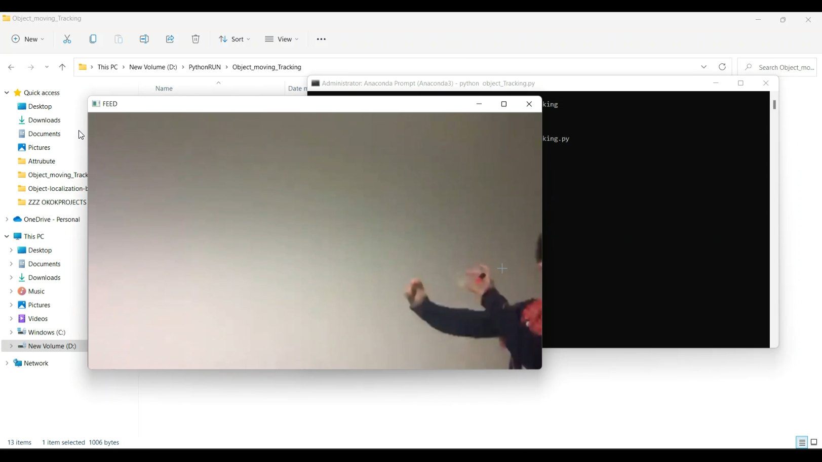 Object Moving Tracking Video Dataset in Python Projects