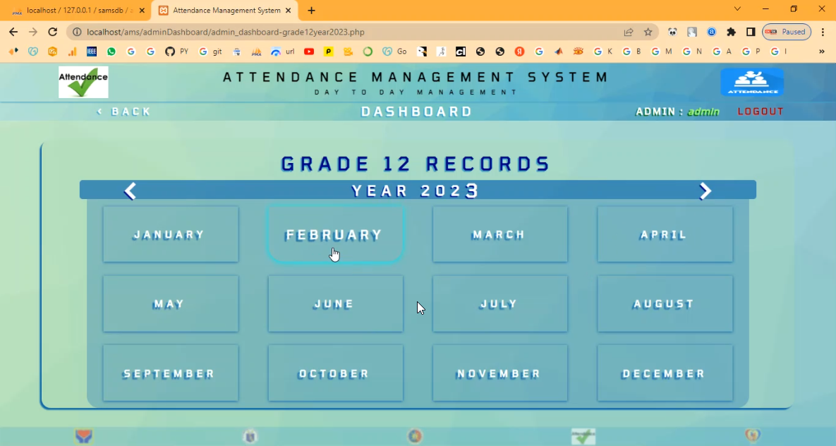 Attendance Management System in PHP Application Projects