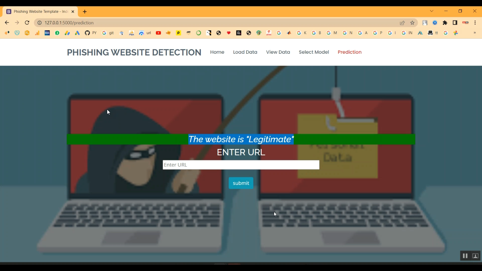 Phishing ML Classification Flask App in Python Projects
