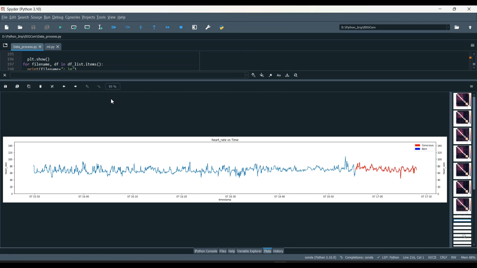 EEG Heart ML Classification in Python Projects