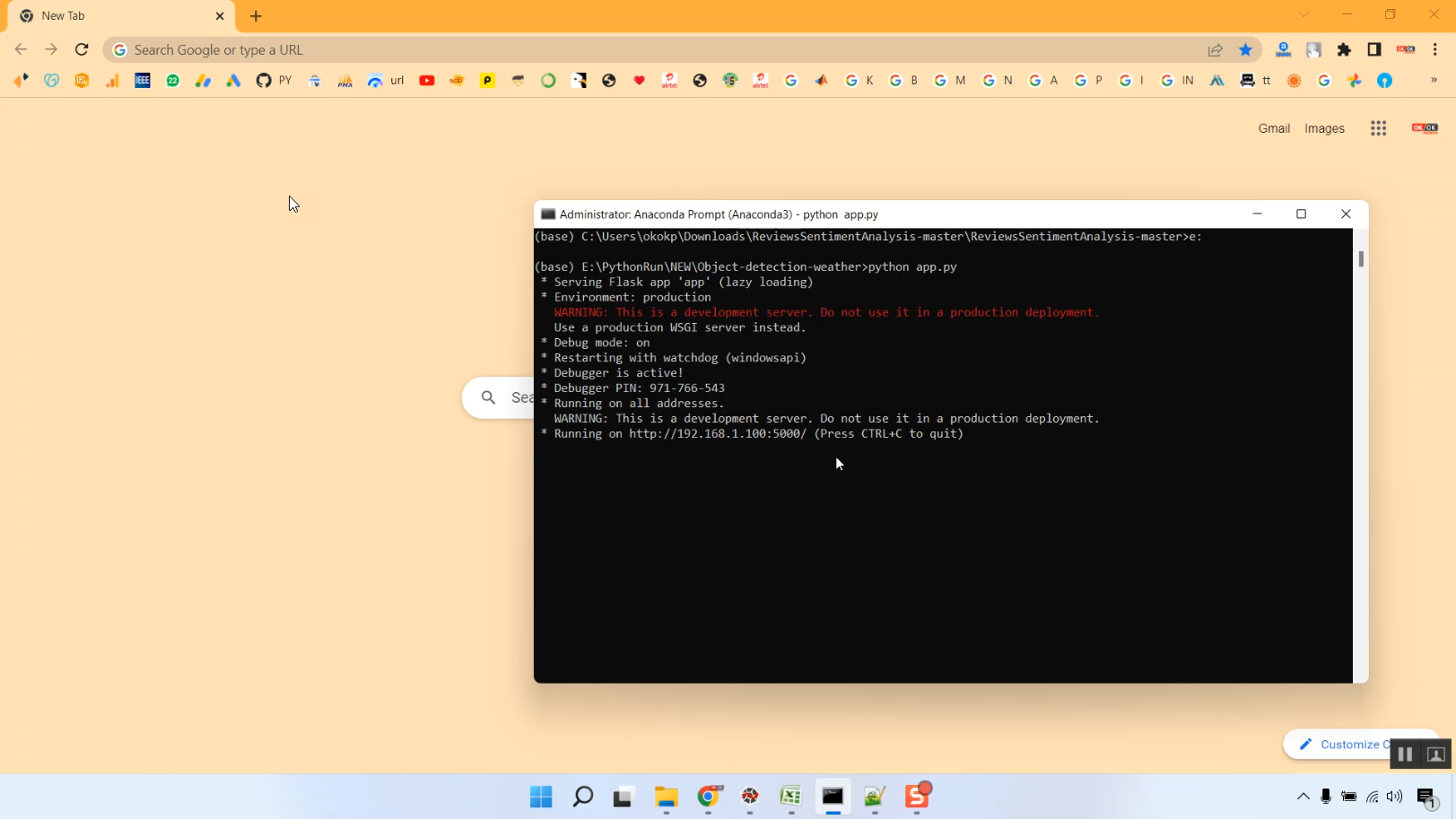 Python Flask Object Model Object Detection Weather Flask App in Python Projects