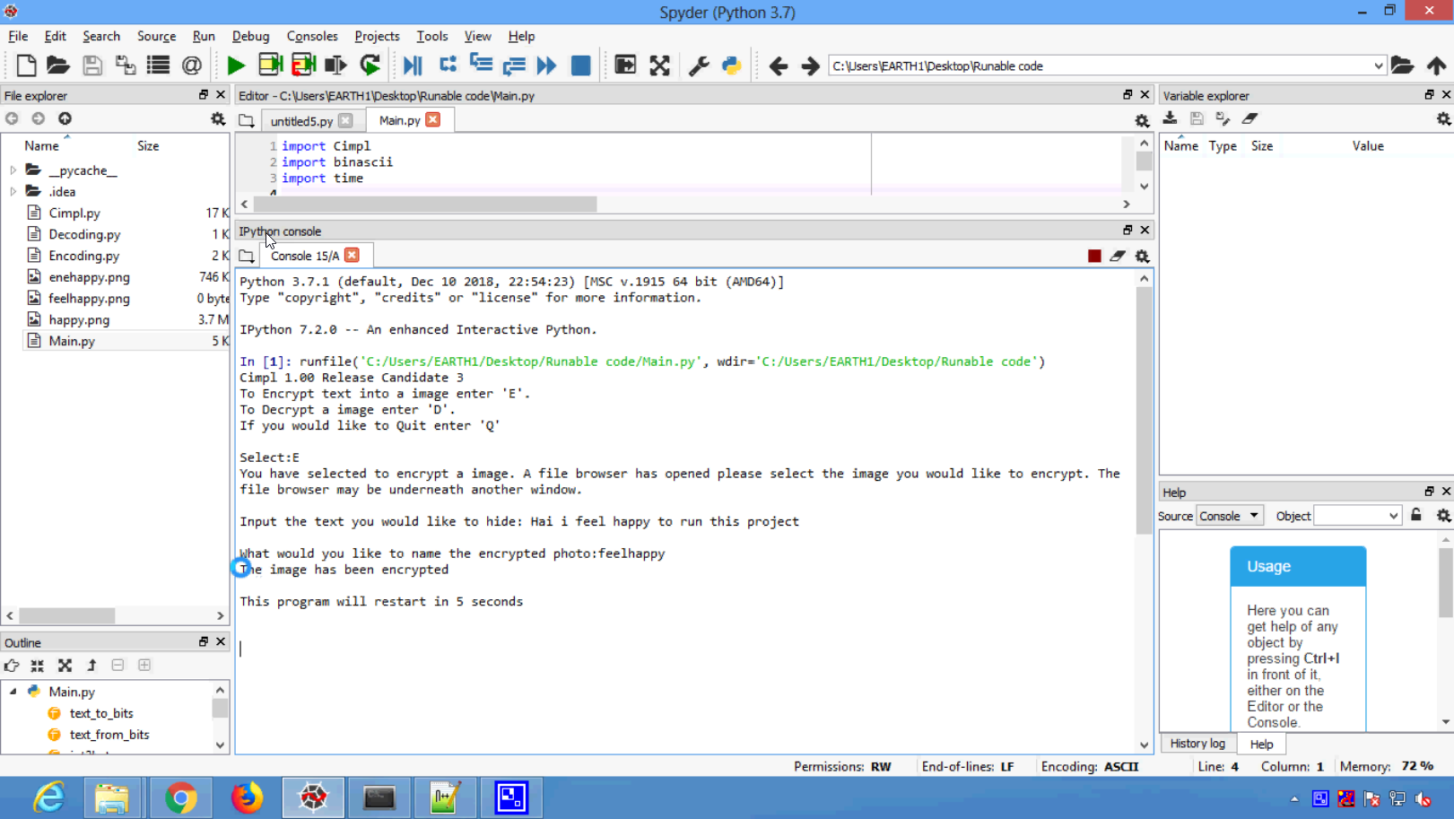 Hidden Data Steganography in Python Projects