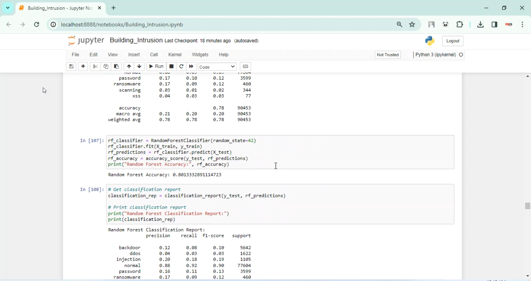Building Automation Intrusion in Python Projects