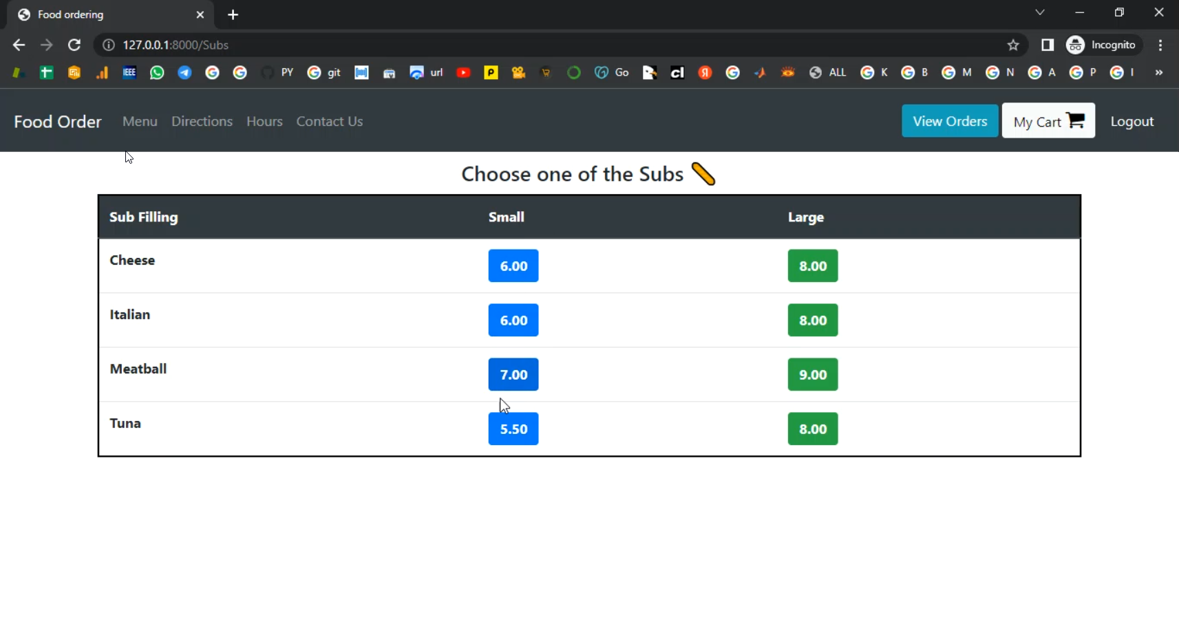 Online Food Ordering System in Django Python