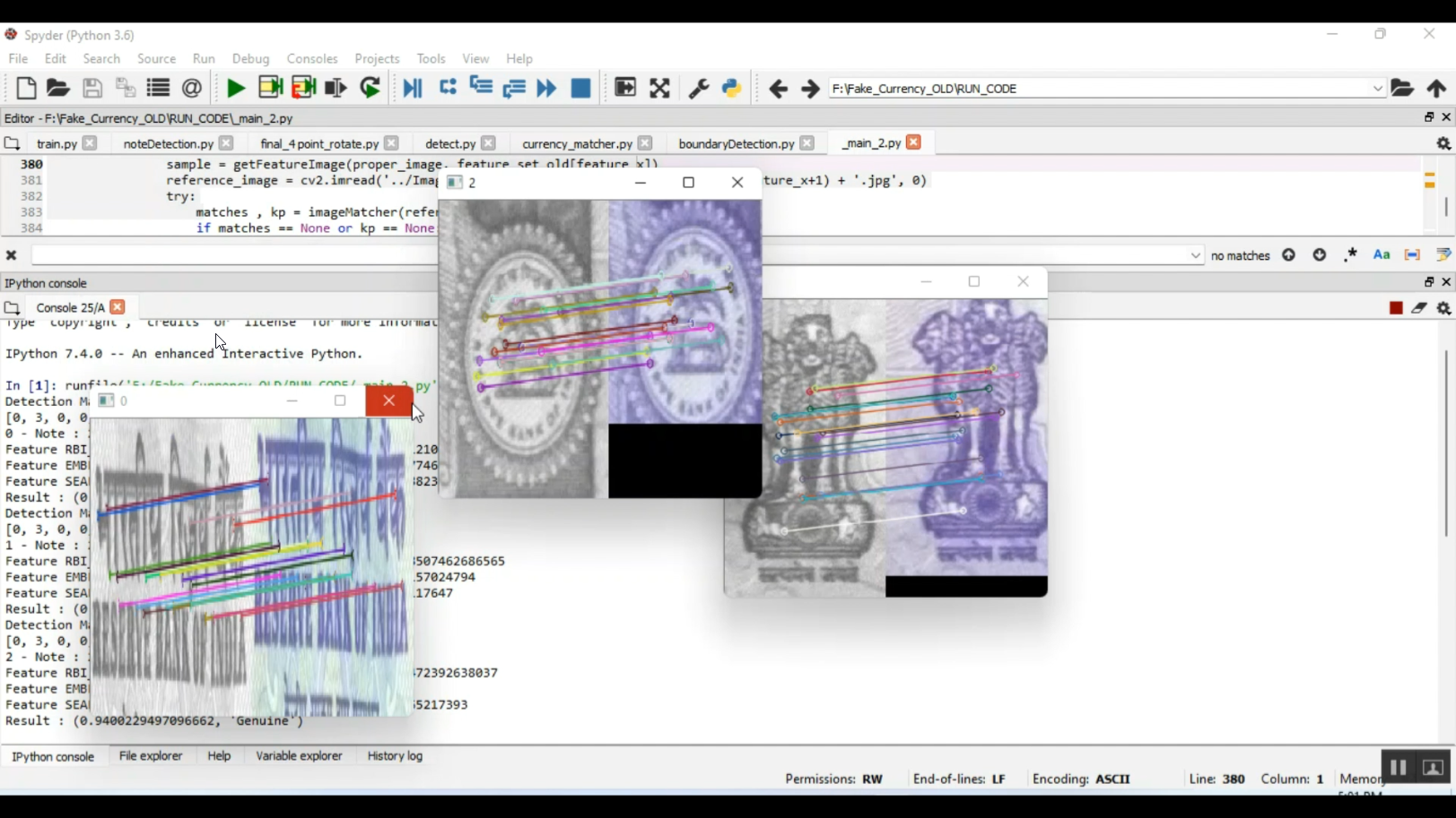 Fake Currency Detection using Image Processing in Python Projects
