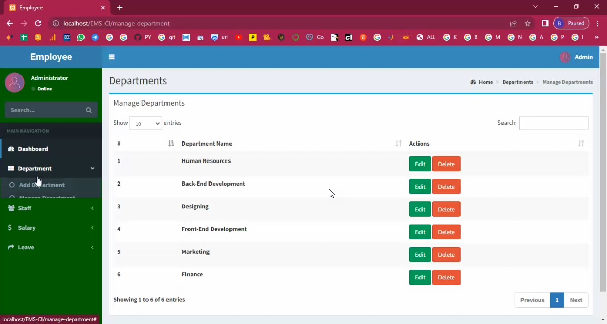 Staff Salary Leave Management System in PHP Application Projects