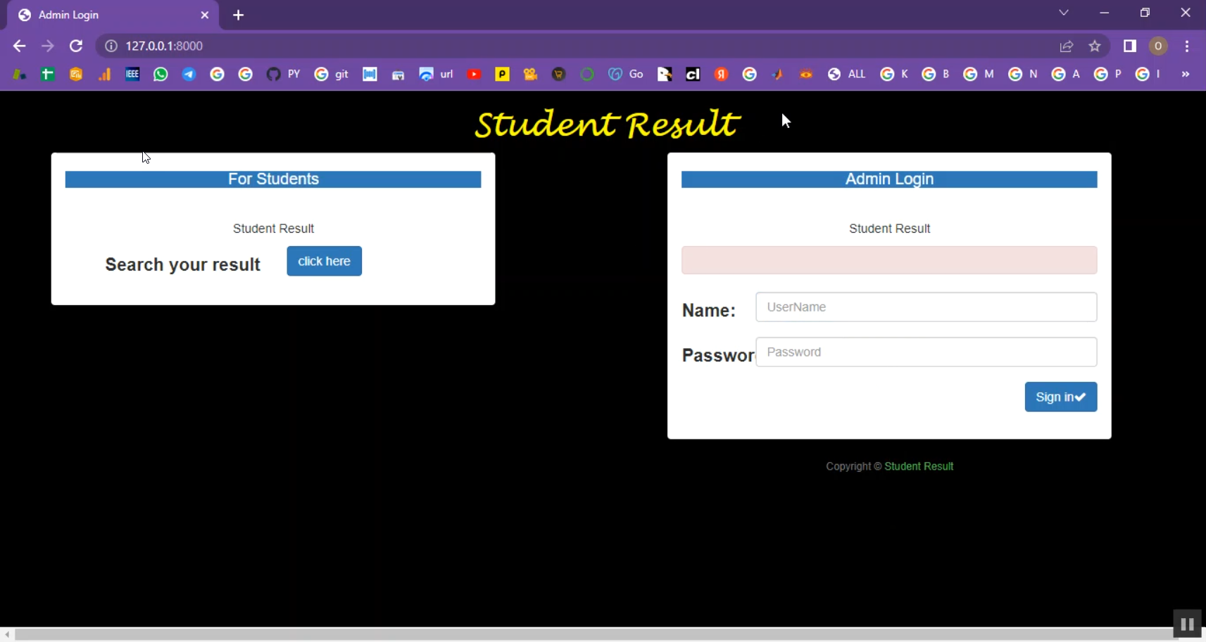 Students Information System in Django Python