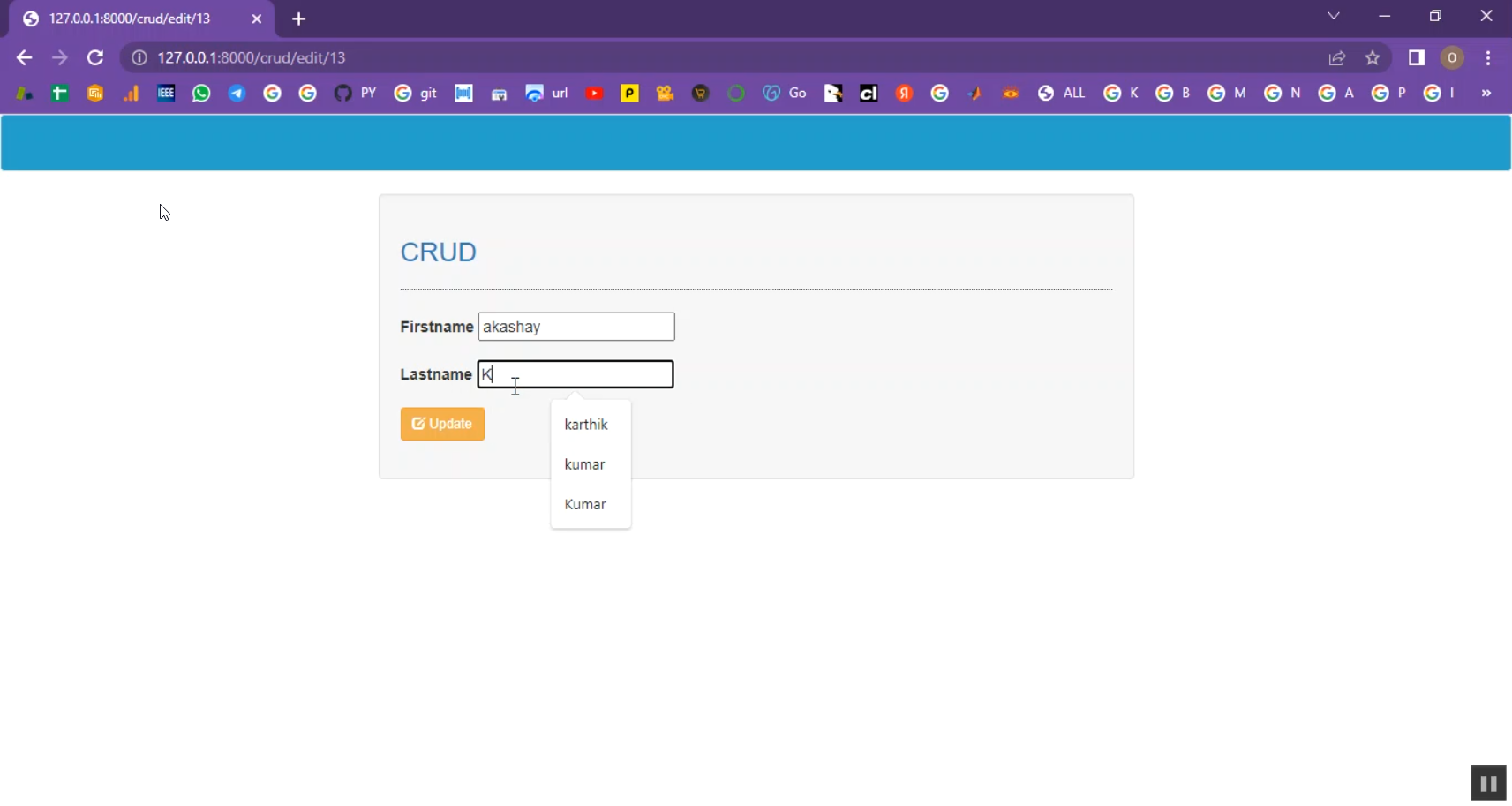 Create Read Update Delete App in Django Python