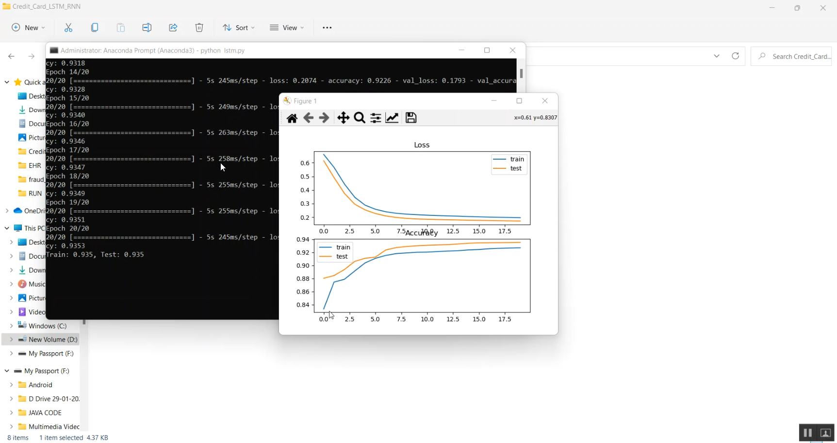 Credit Card LSTM RNN in Python Projects