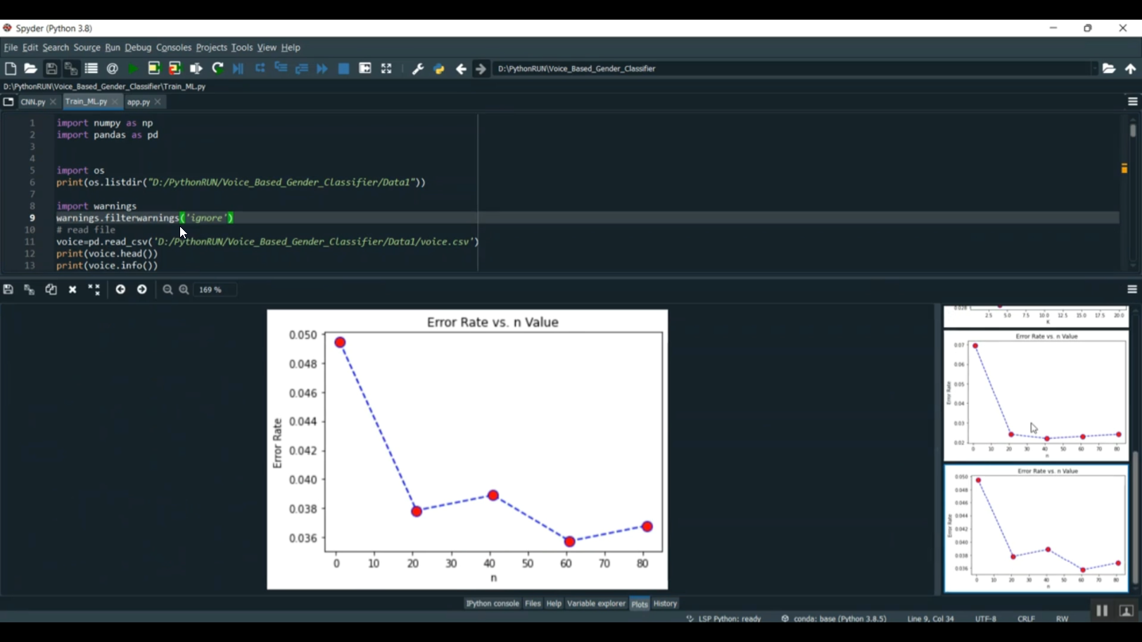 Voice Based Gender Classifier Streamlit in Python Projects