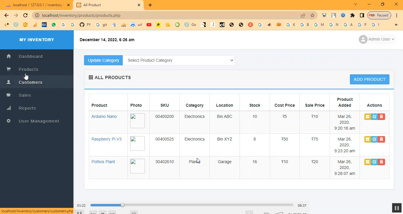 Inventory Management Systems in PHP Application Projects