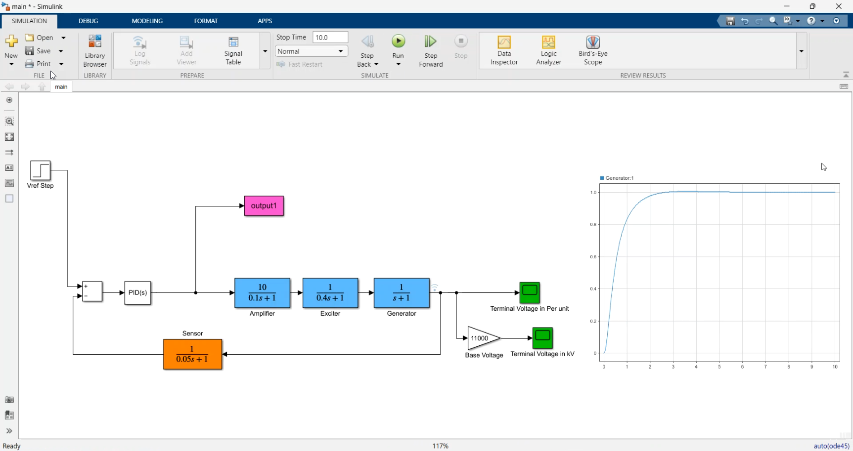 Tune PID Controller using PID Tuner