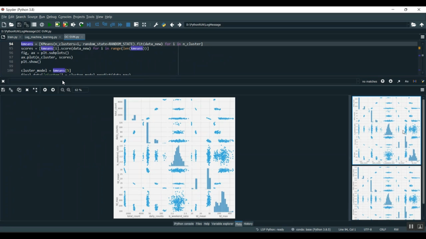 Log Message Train Classification in Python Projects