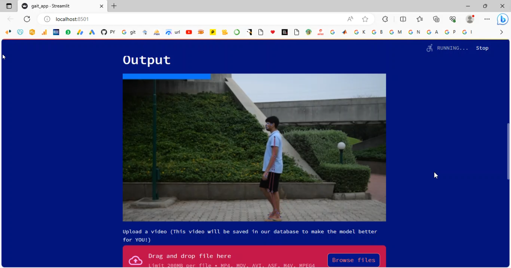 Gait Detection using Video Streamlit App in Python Projects