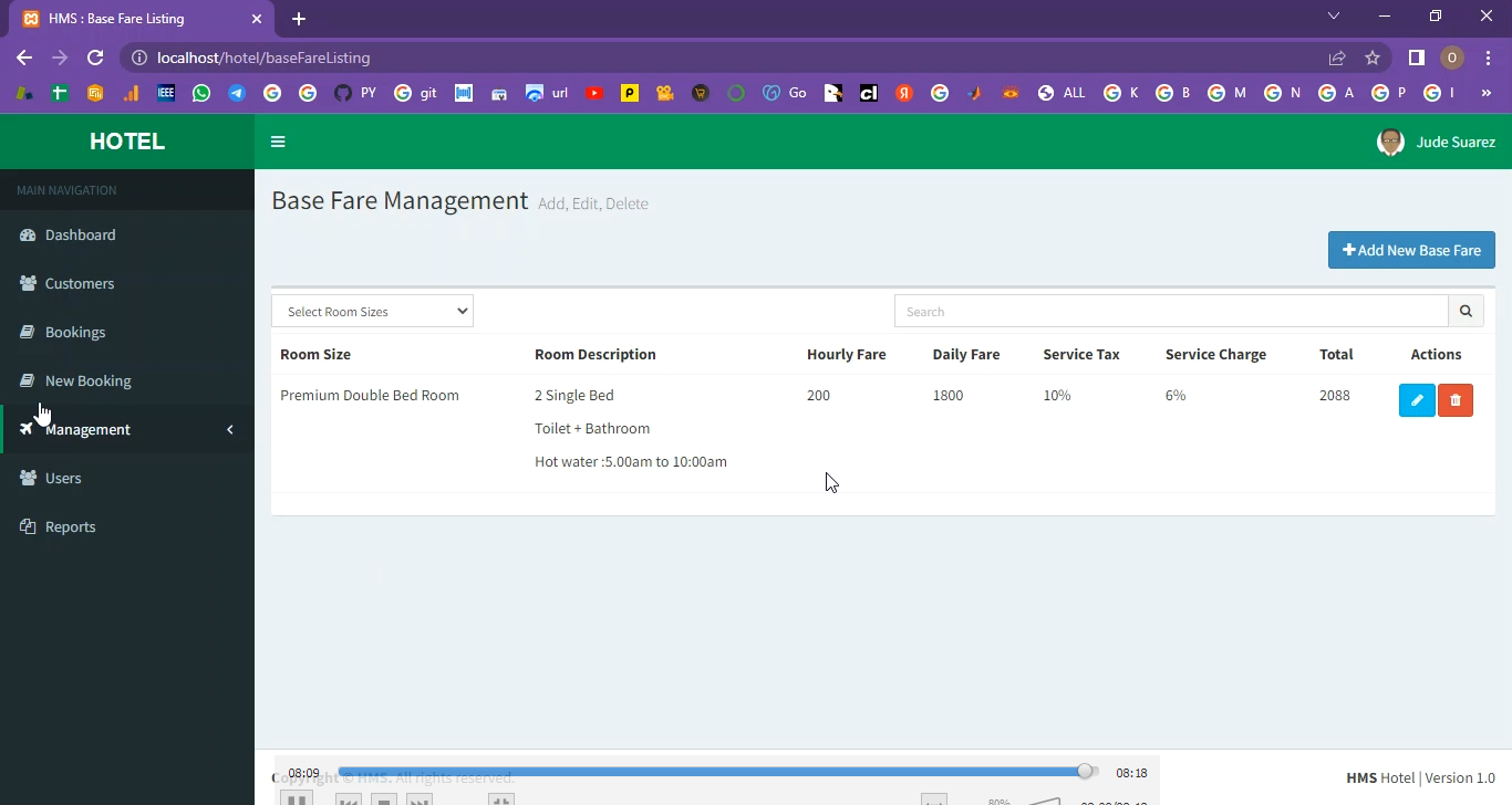 Hotel Floor and Room Booking System in PHP Application Projects