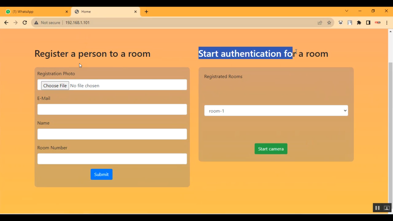 python projects: user authentication management system... IOT Based Room Authentication in Python Projects