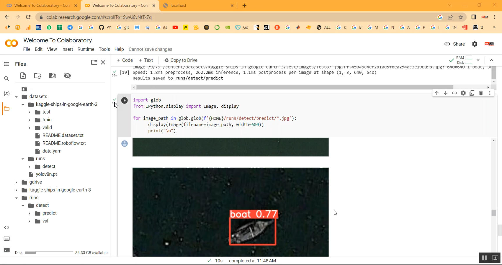 Ship Detection CNN Yolo Google Colab in Python Projects