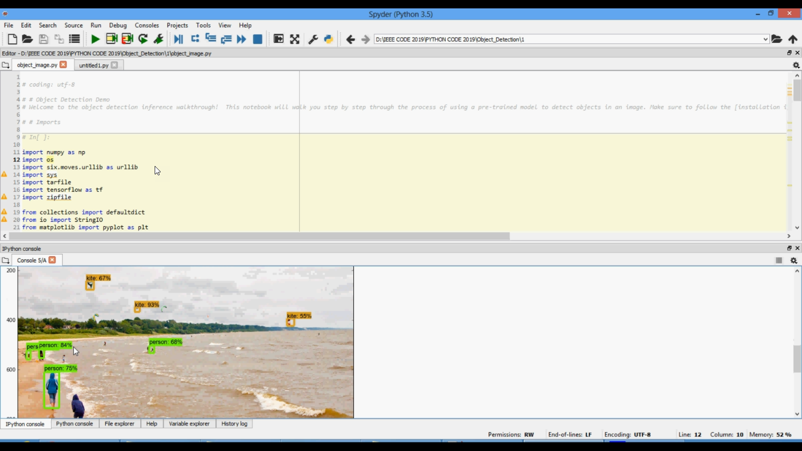 Object Detection Web Cam in Python Projects