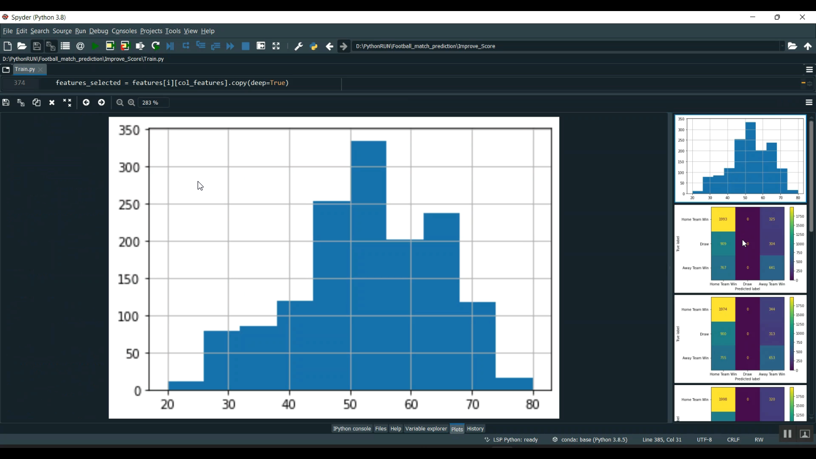 Foot Ball Match with Improve Accuracy in Python Projects