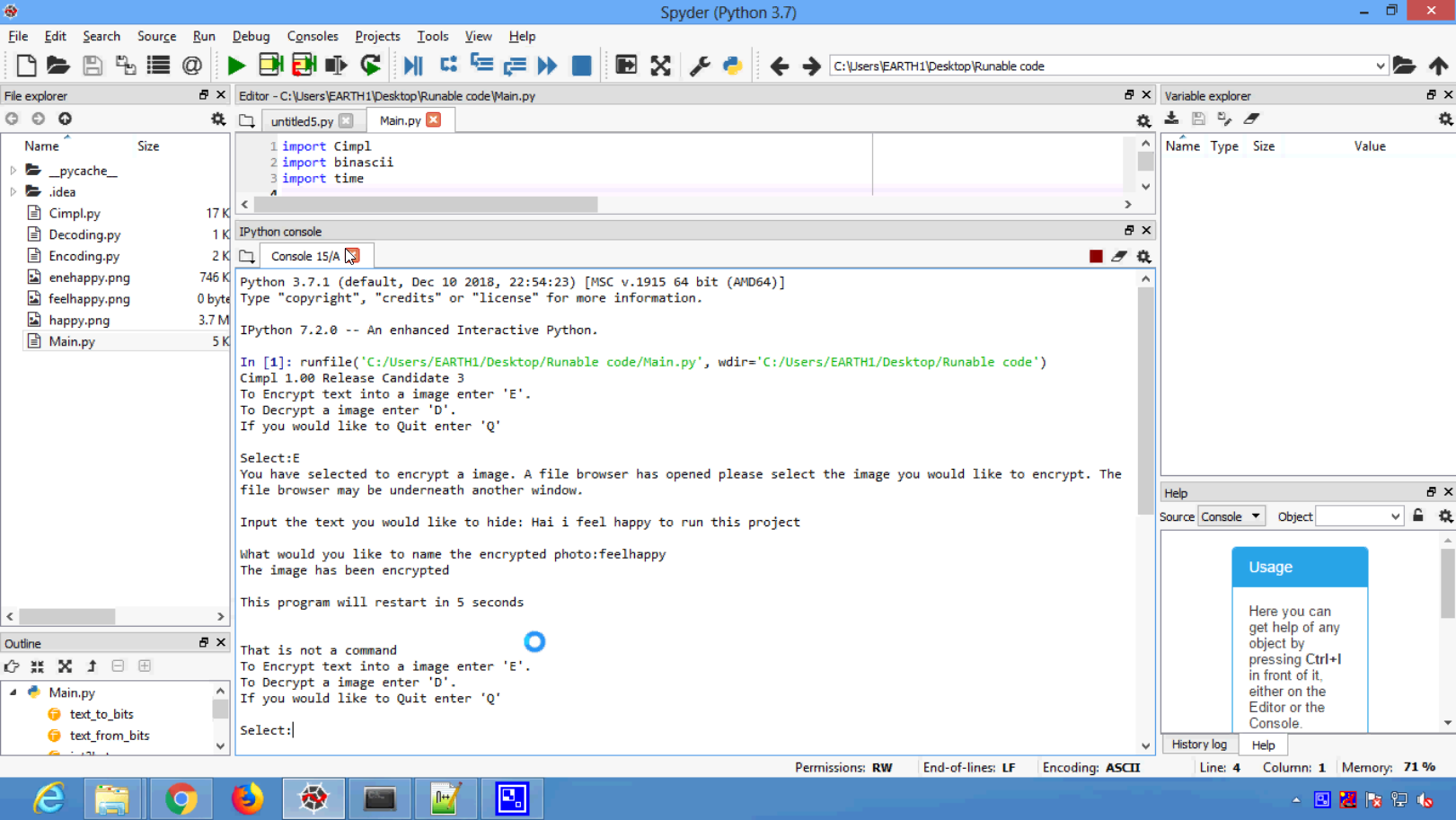 Hidden Data Steganography in Python Projects