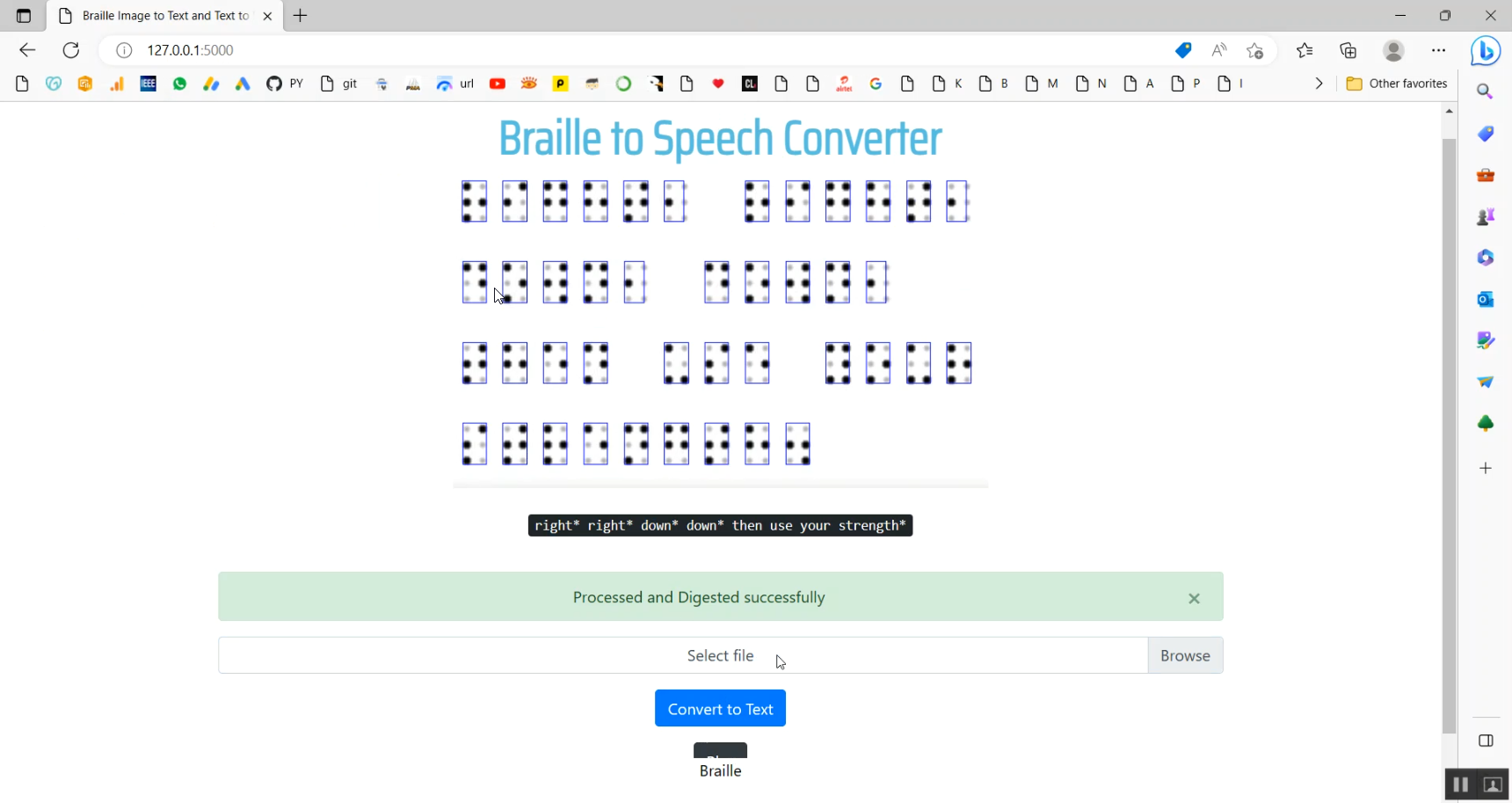 Braille to Text Conversion For Blind People Flask App in Python Projects