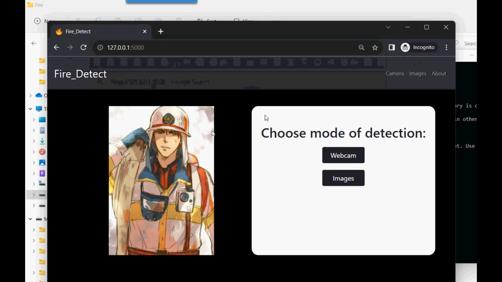 Fire Detection Real Time and Image Using Web Cam in Python Projects