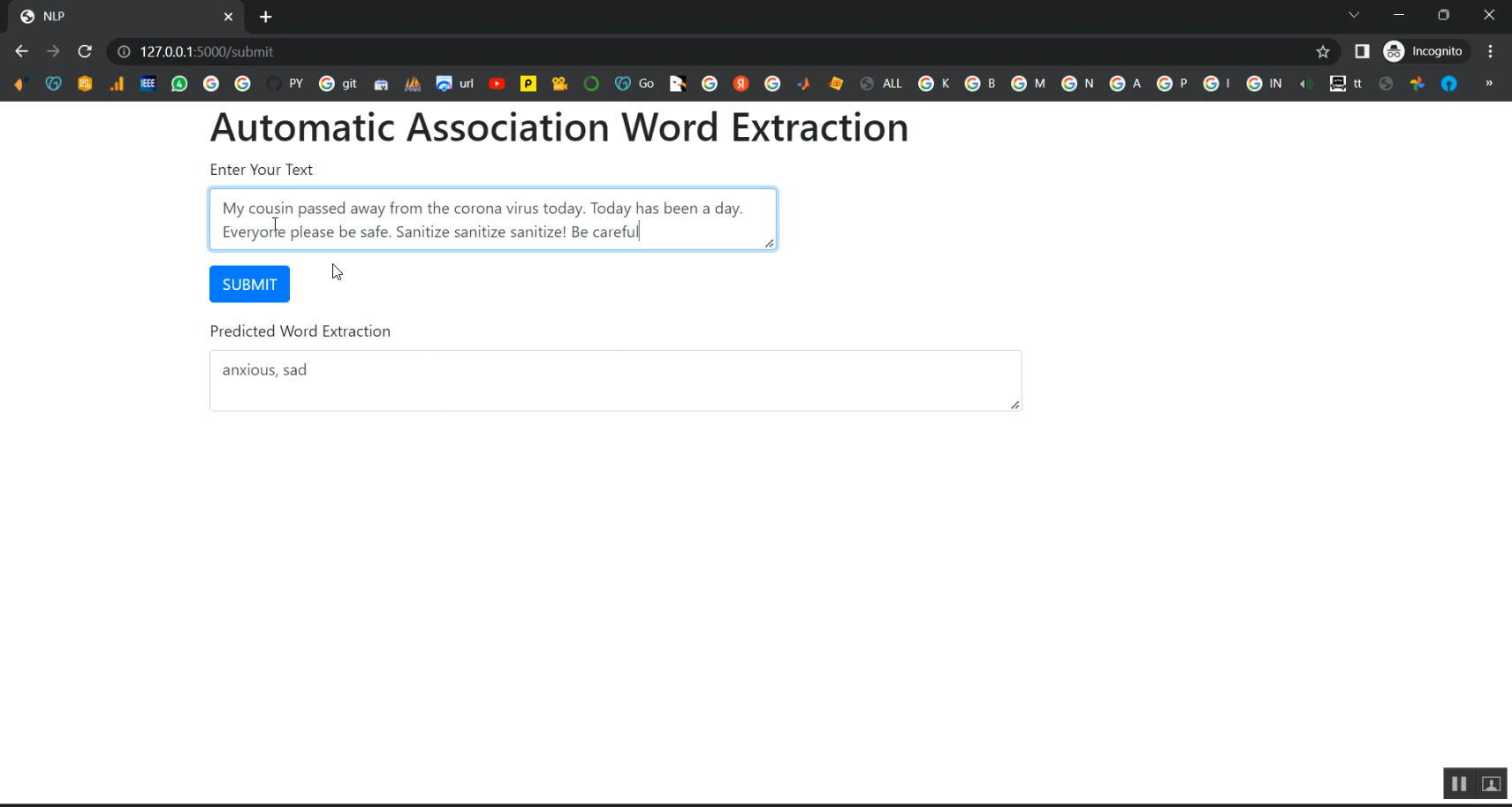 Automatic Association Word Extraction in Python Projects