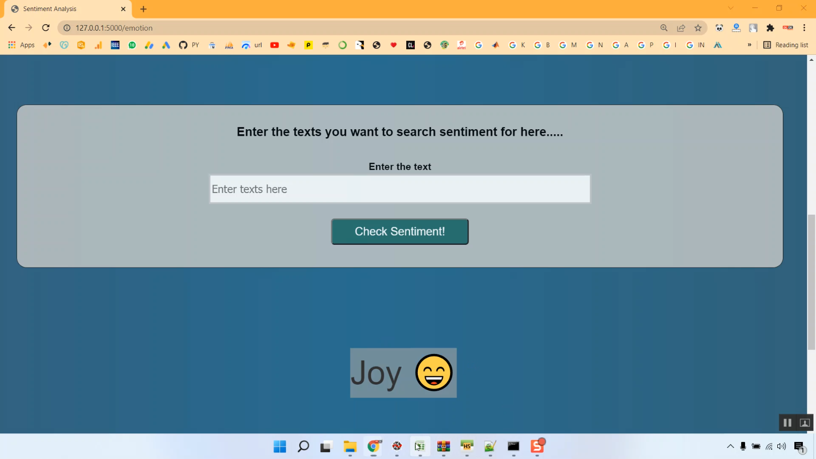 Twitter Emotion Detection Flask in Python Projects