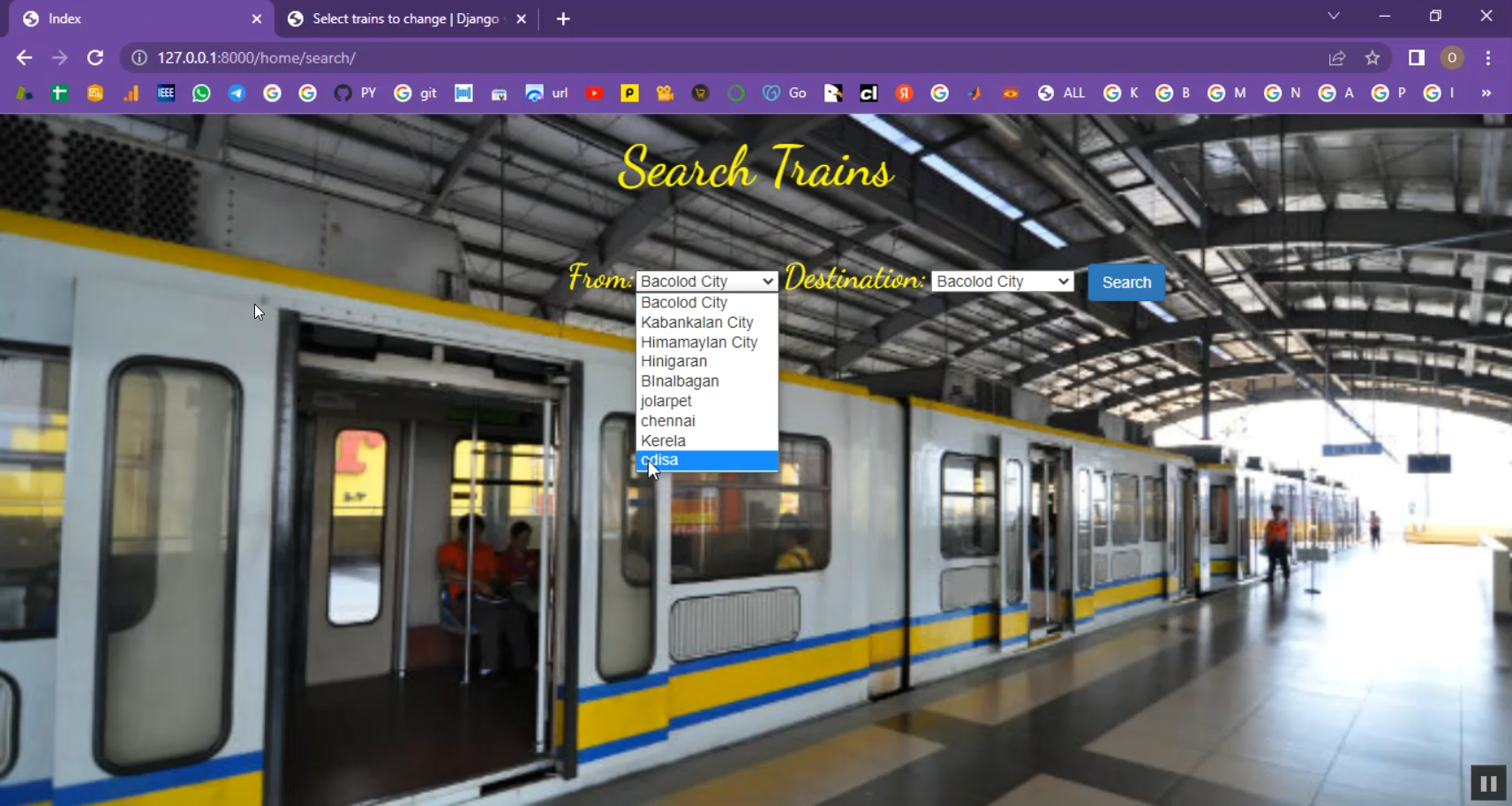 Railway System in Django Python