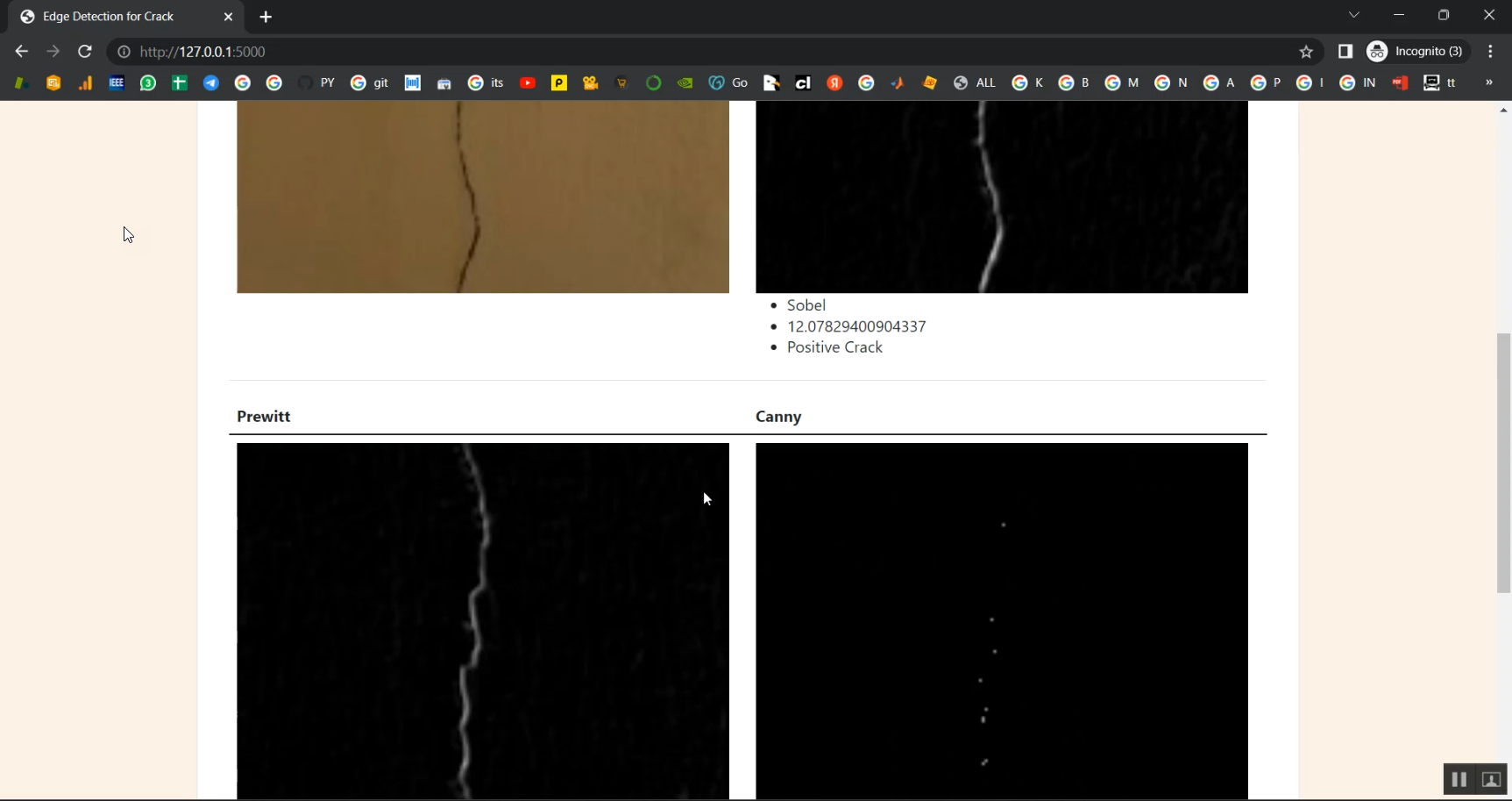 Crack detection Using CNN Streamlit in Python Projects