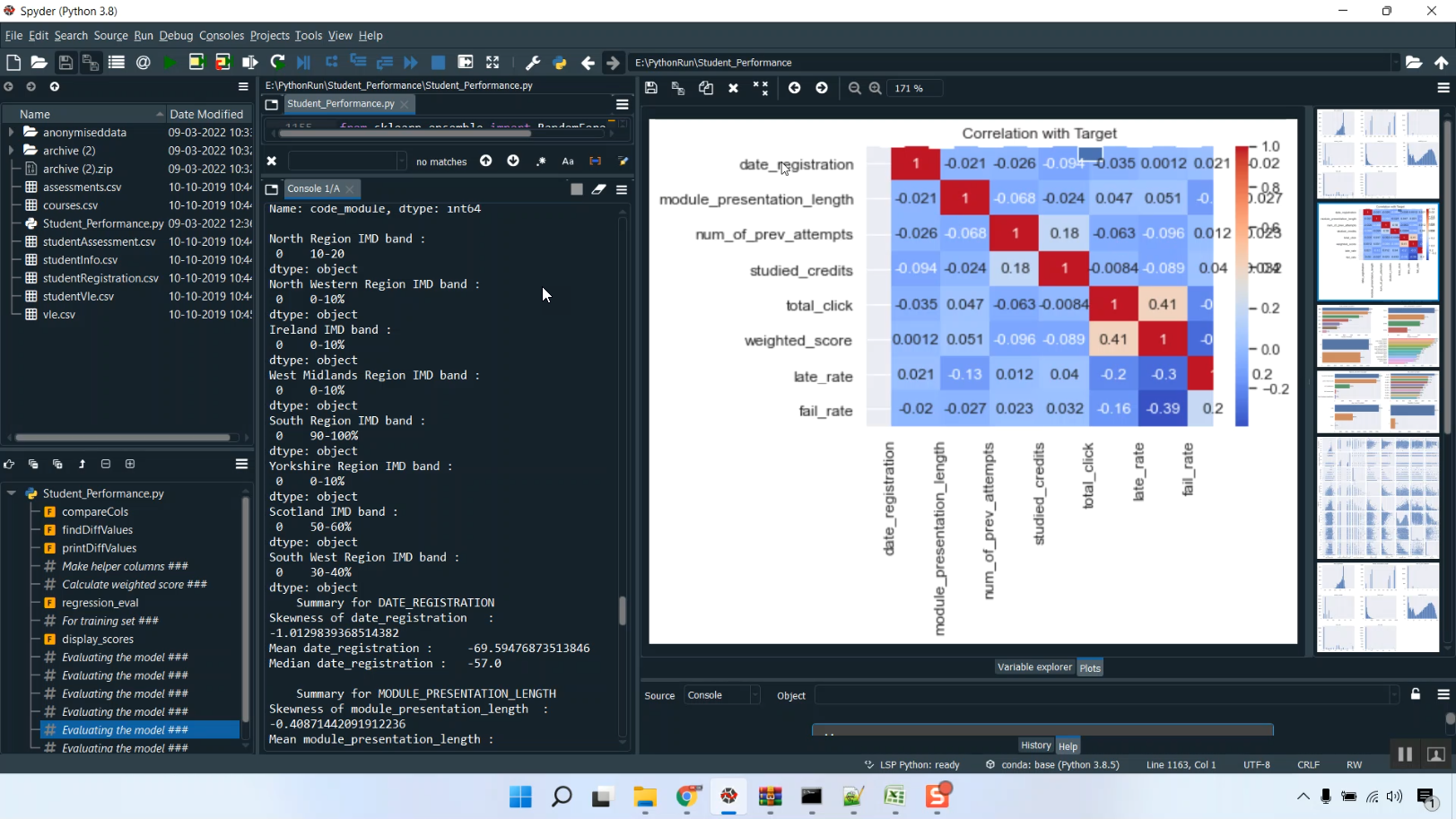 Student Performance in Python Projects