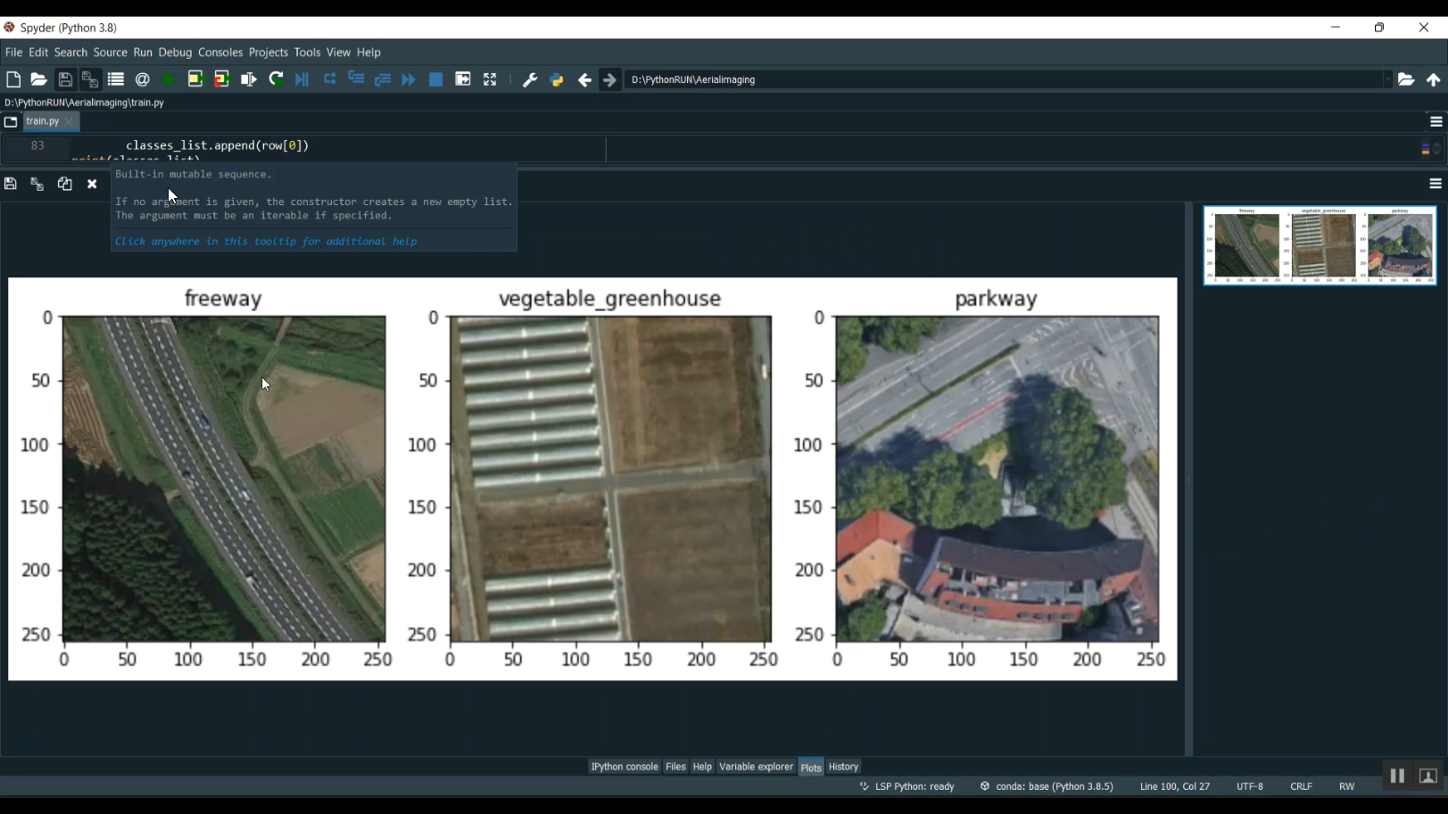 Satellite Area Image Classification in Python Projects