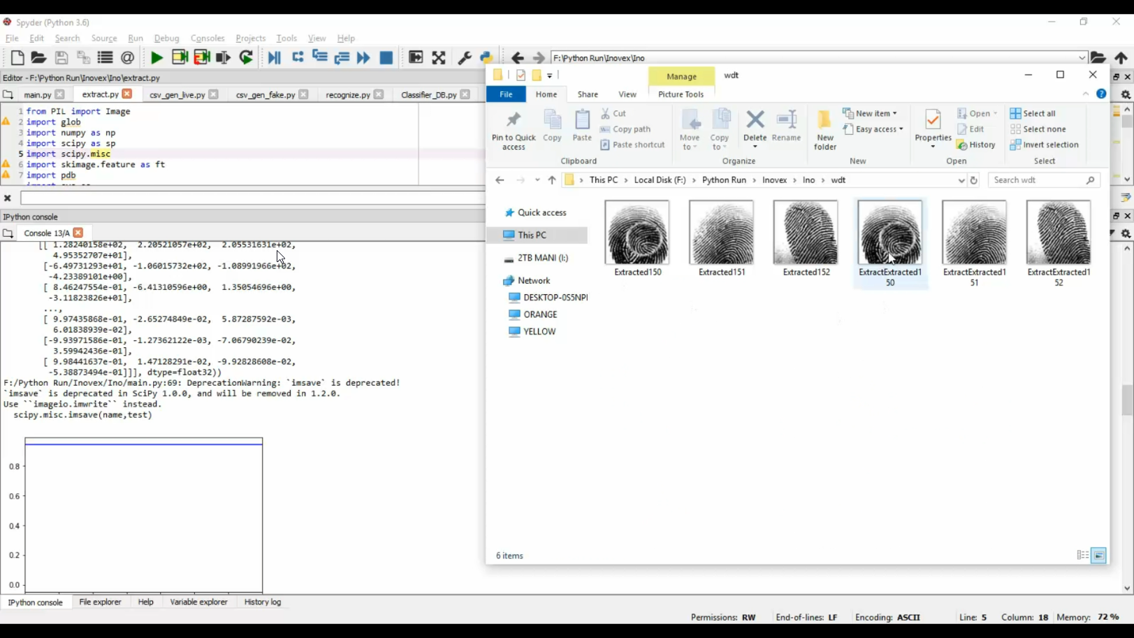 Finger Print Detection ML Classification in Python Projects
