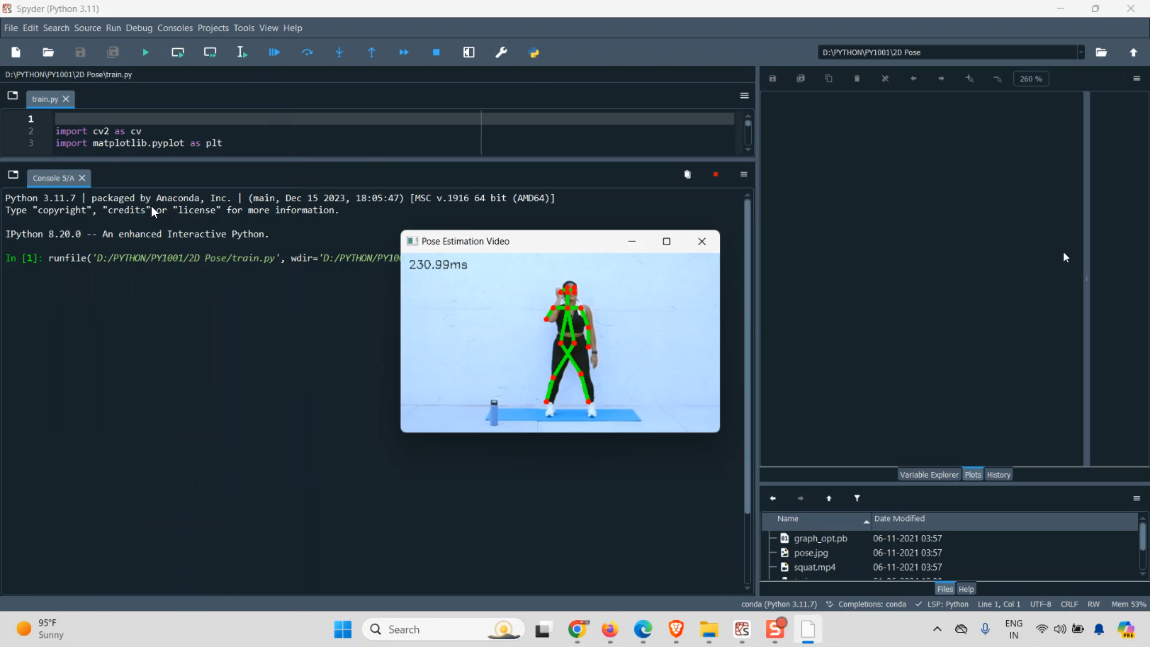 2D Pose Video Based Prediction in Python Projects