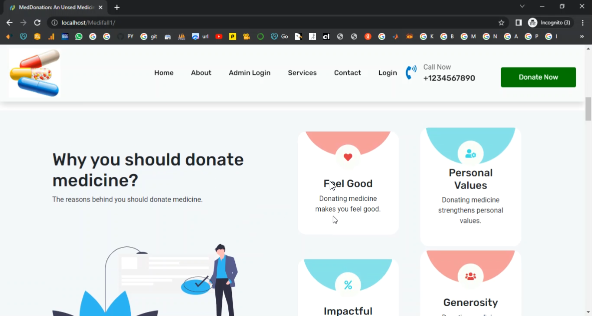 Online Medicine Donation System in PHP Application Projects
